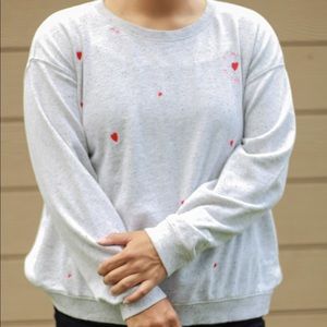 H&M L.O.G.G. Grey Hearts Sweater